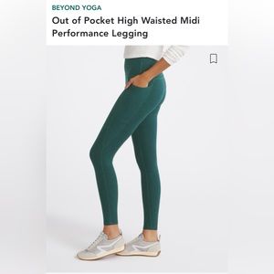 High Waisted Beyond Yoga Dark Green Leggings